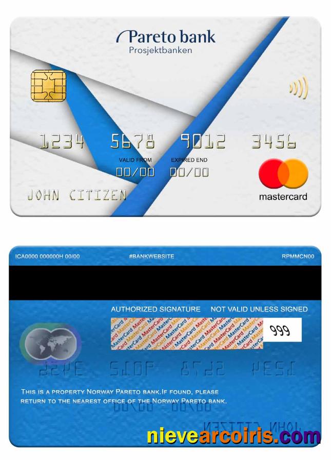 Norway Pareto bank mastercard
